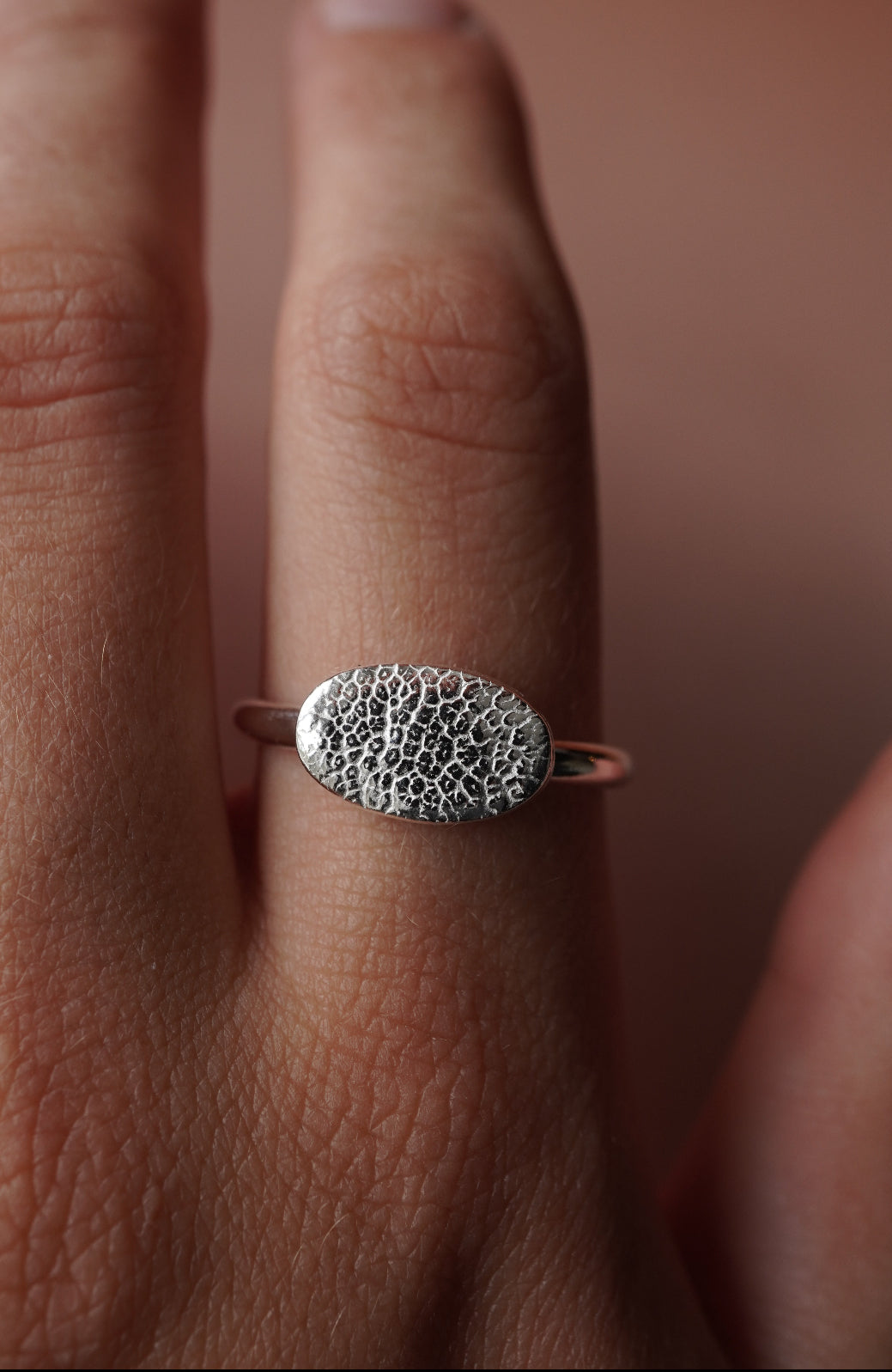 Finger-/Tierabdruck - Ring "Oval"