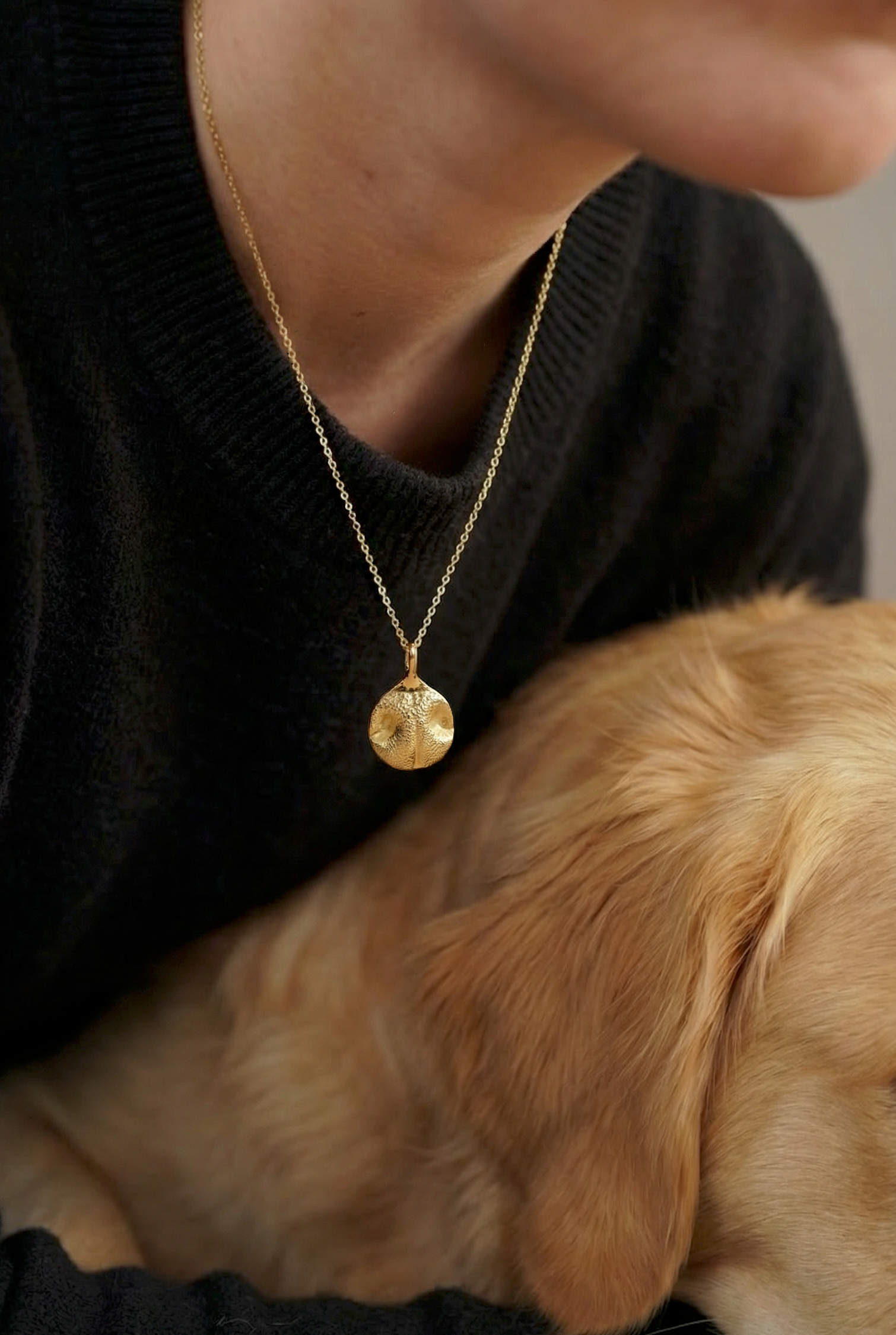 Finger-/Tierabdruck - Halskette "Rund"