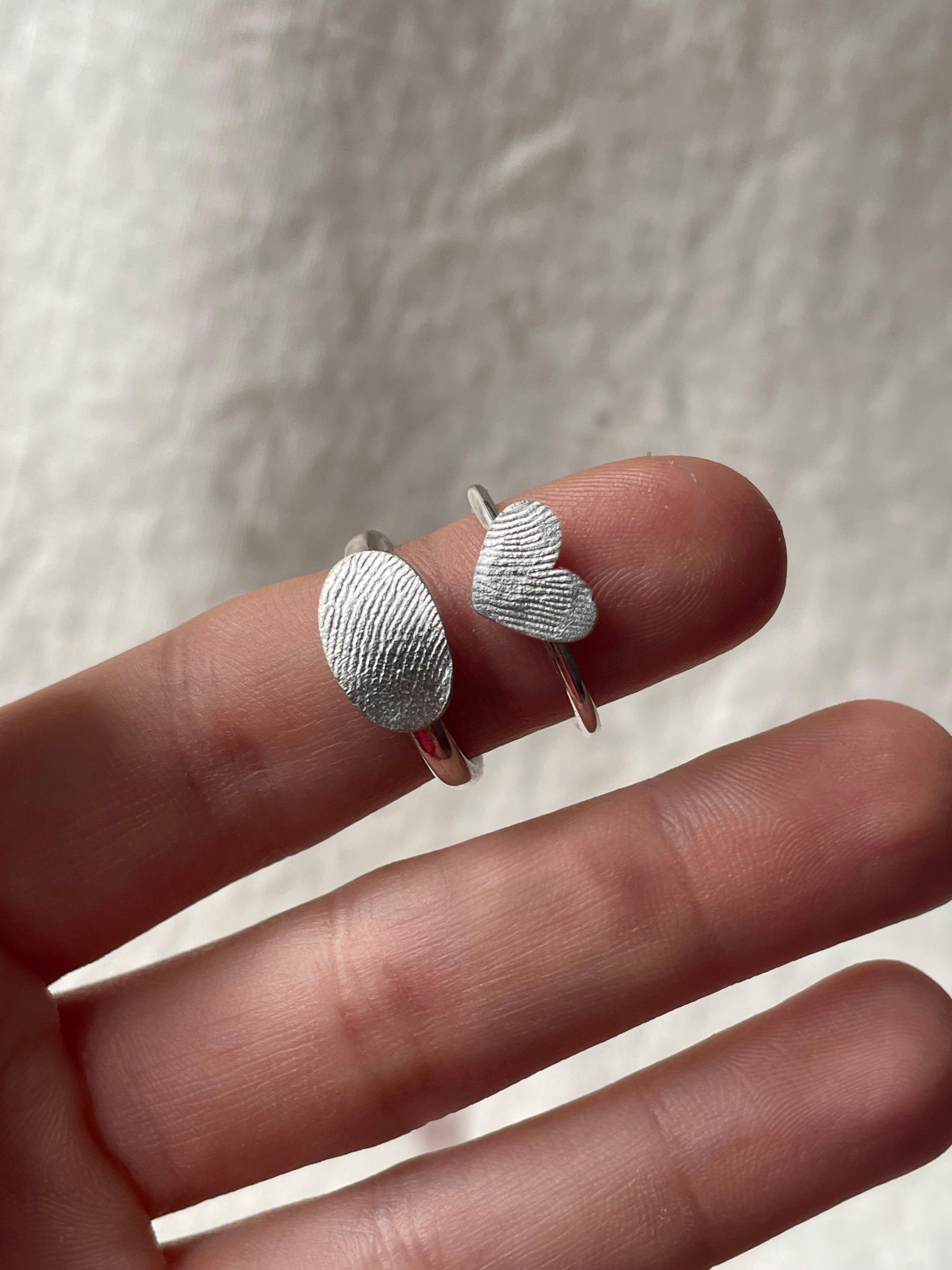 Finger-/Tierabdruck - Ring "Herz"