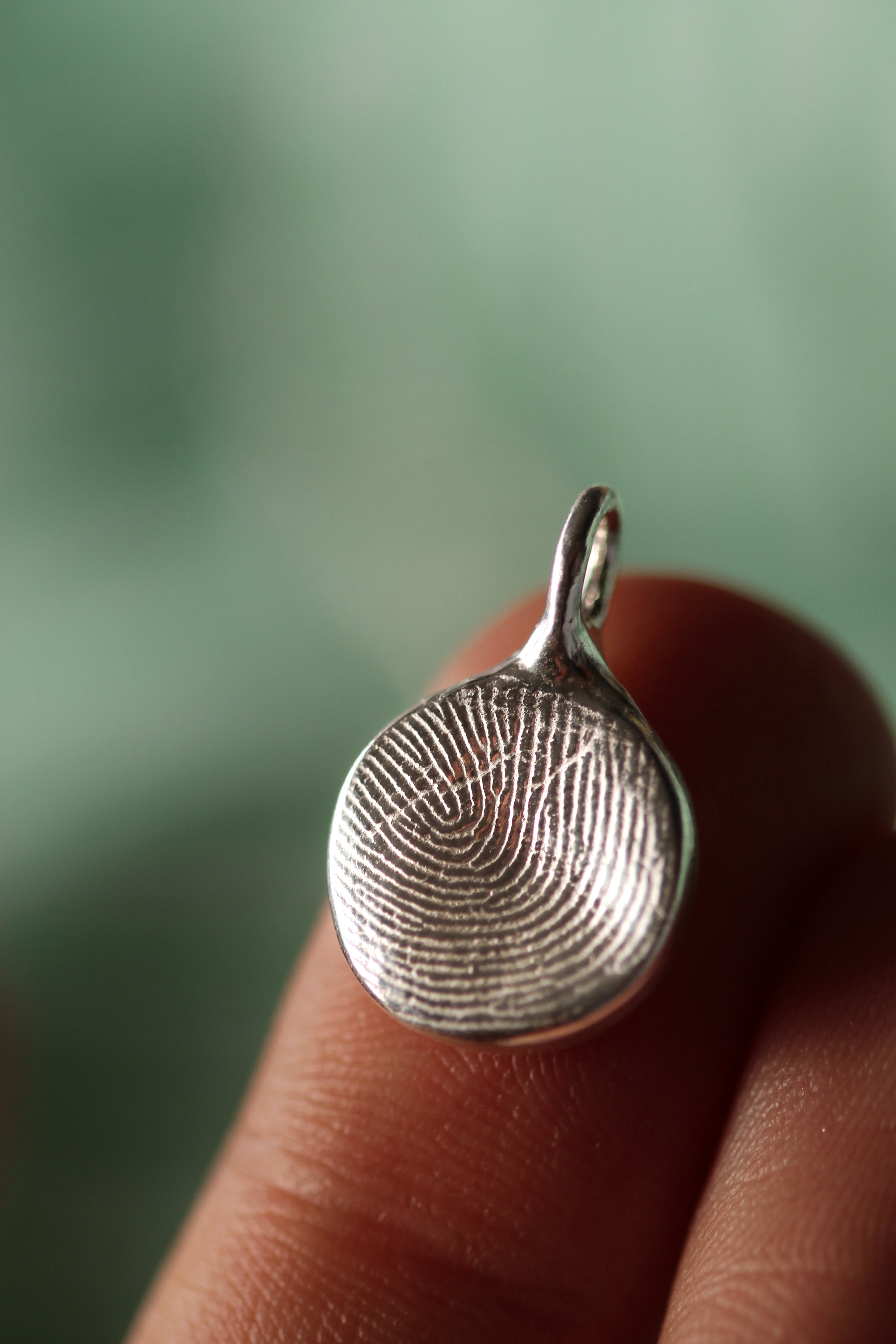 Finger-/Tierabdruck - Halskette "Rund"