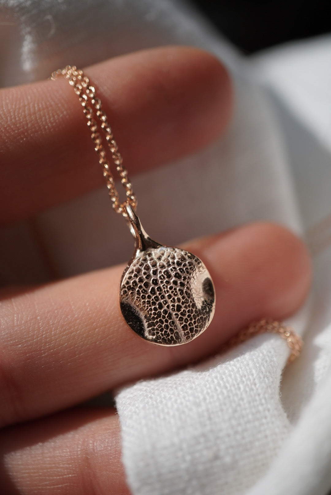 Finger-/Tierabdruck - Halskette "Rund"