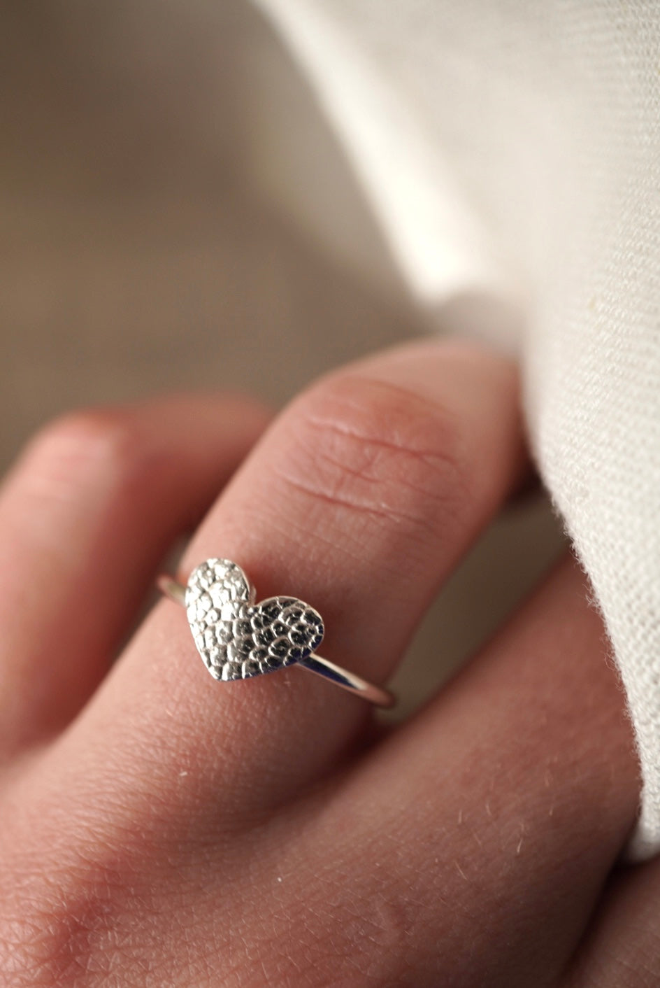 Finger-/Tierabdruck - Ring "Herz"