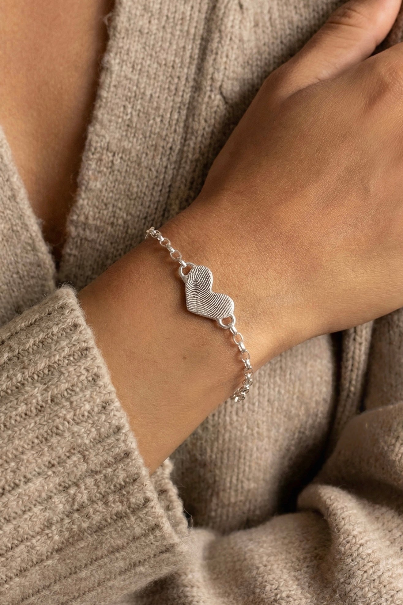 Finger-/Tierabdruck - Armband "Herz"