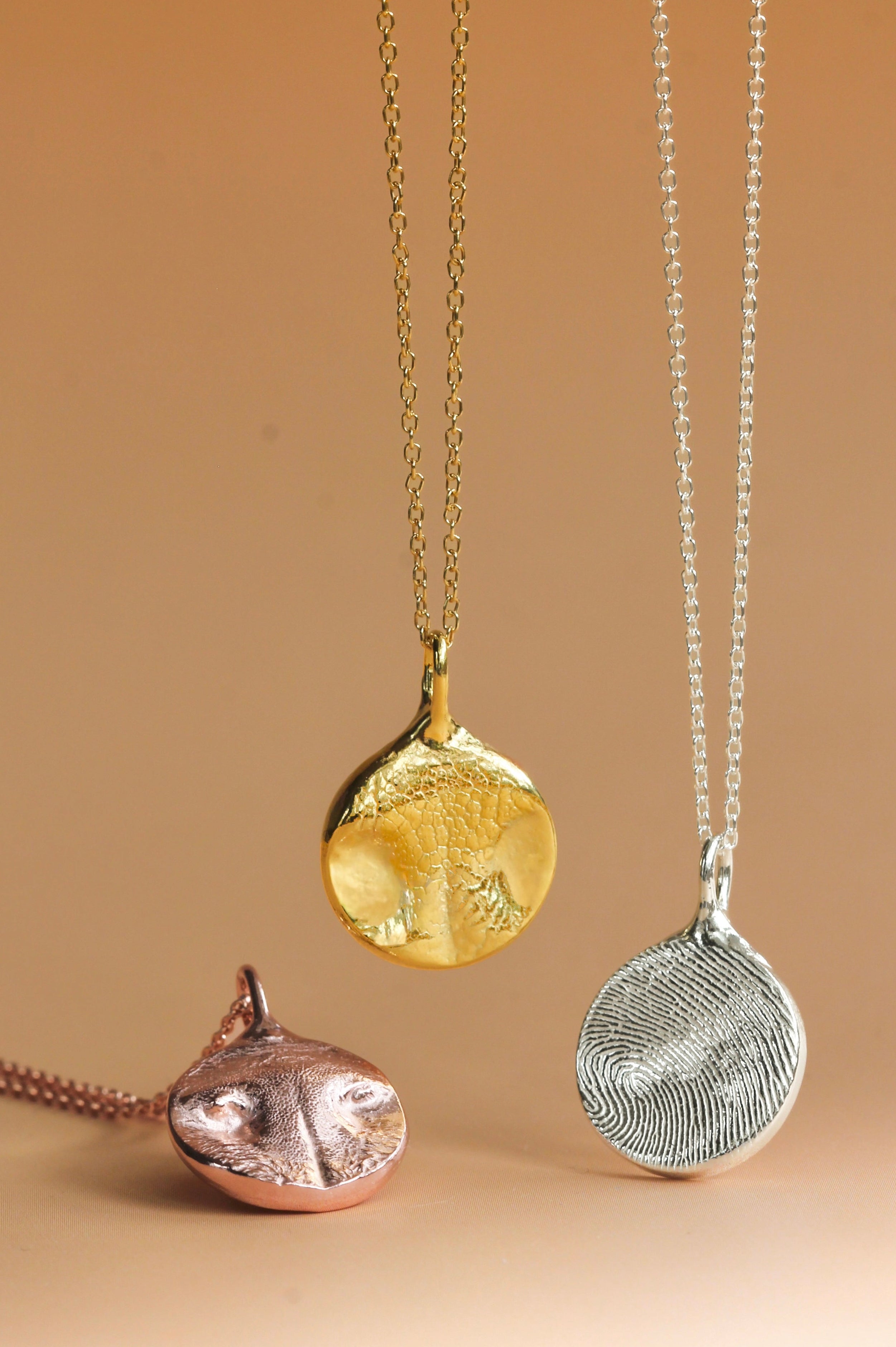 Finger-/Tierabdruck - Halskette "Rund"