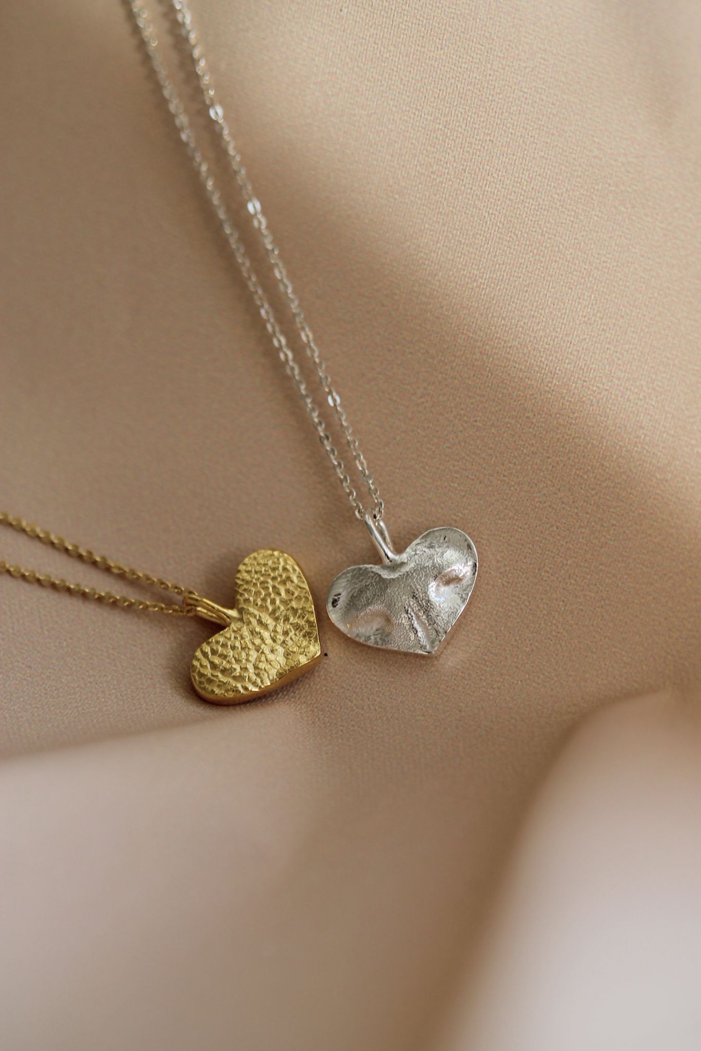 Finger-/Tierabdruck - Halskette "Herz"