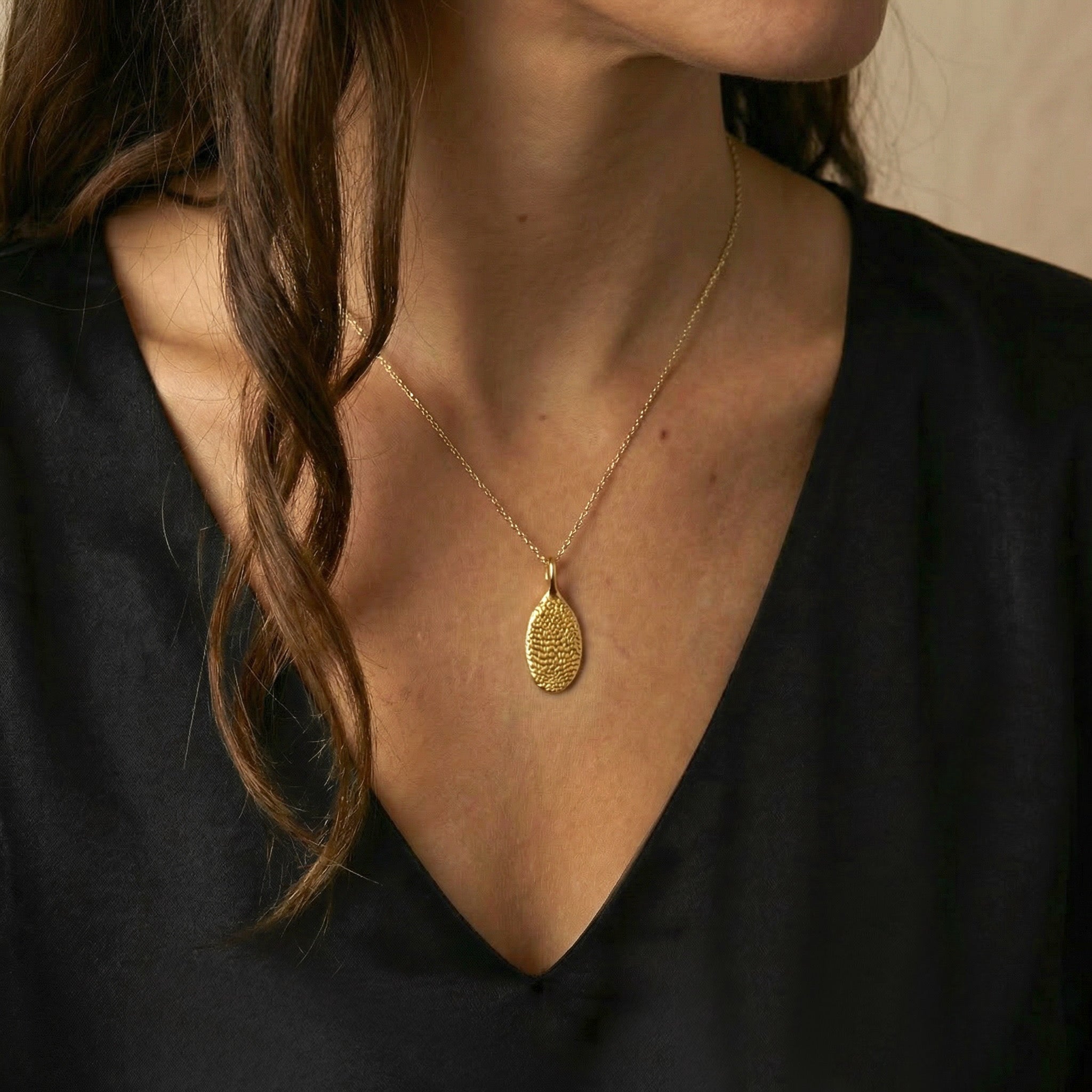 Finger-/Tierabdruck - Halskette "Oval"