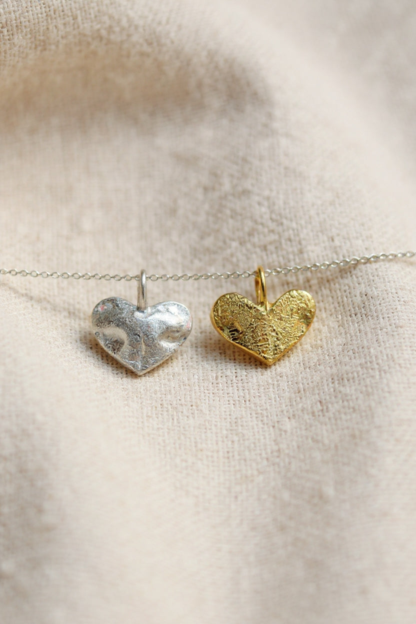 Finger-/Tierabdruck - Halskette "Herz"