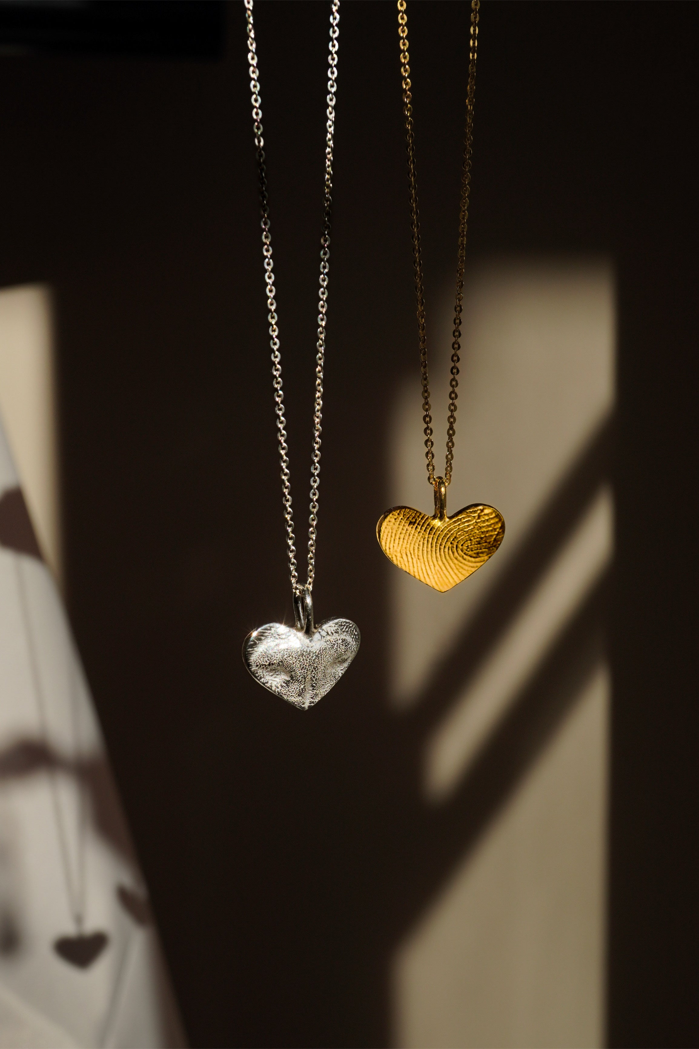 Finger-/Tierabdruck - Halskette "Herz"